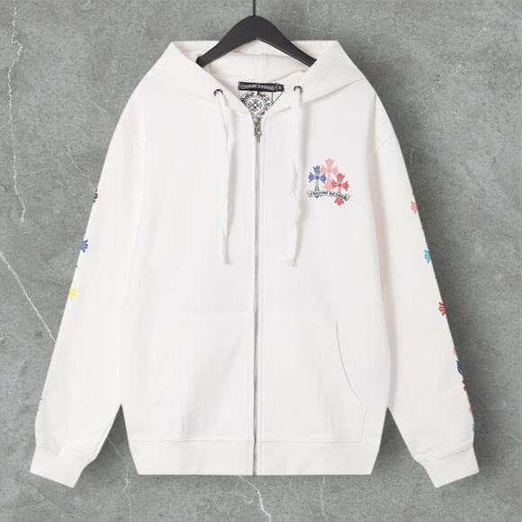White Classic Men's Chrome Hearts Hoodie